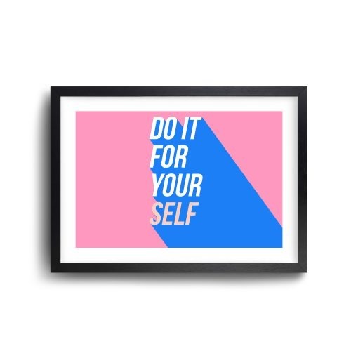 Pop Art Black Frame Vertical do it for your self A4