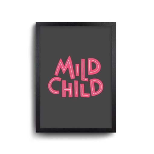 Pop Art Black Frame Vertical mild child A4