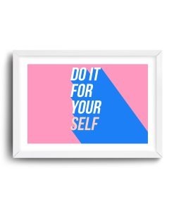 Pop Art White Frame Vertical do it for your self A4