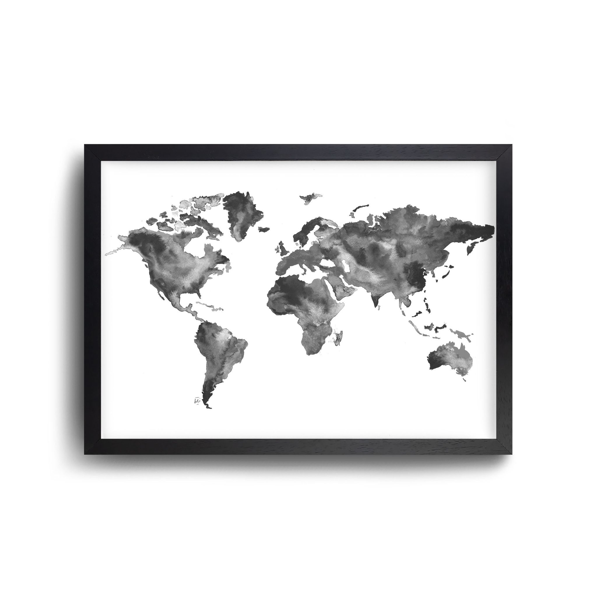 (World Map (B&w - هپی والز