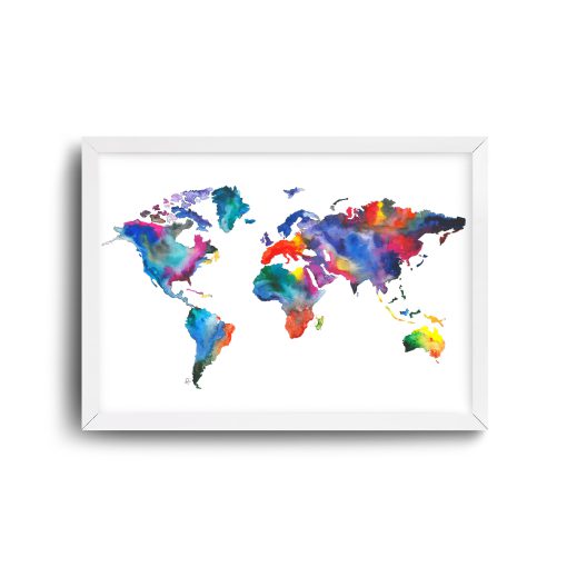 world map w