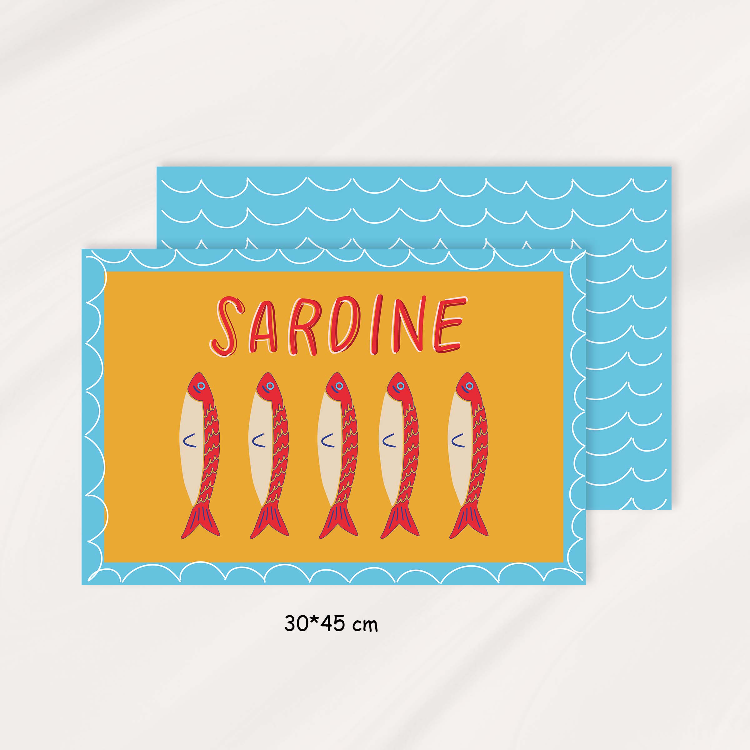 زیربشقابی پاپ آرت│Sardine 4 15b