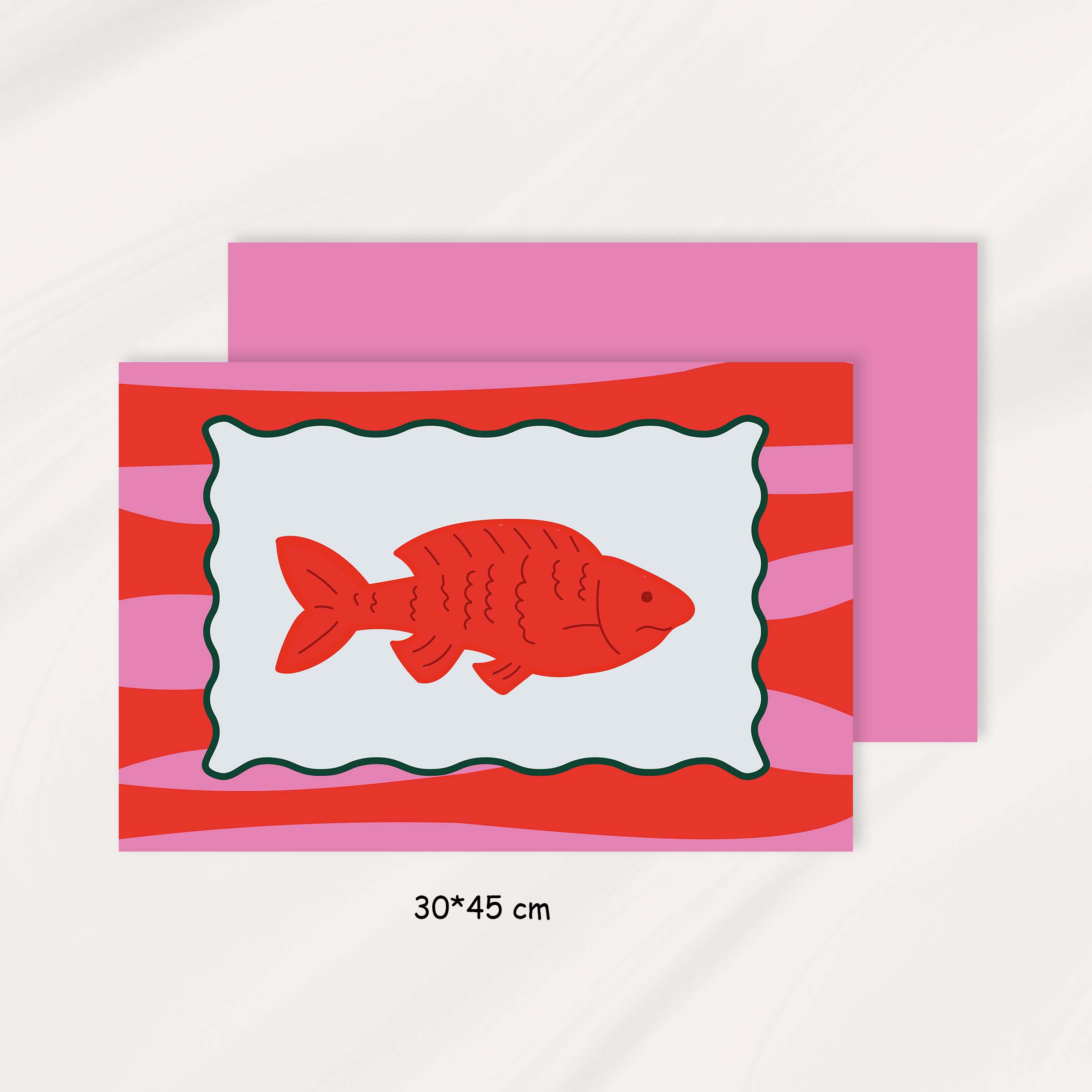 زیربشقابی پاپ آرت│Fish 4 16b