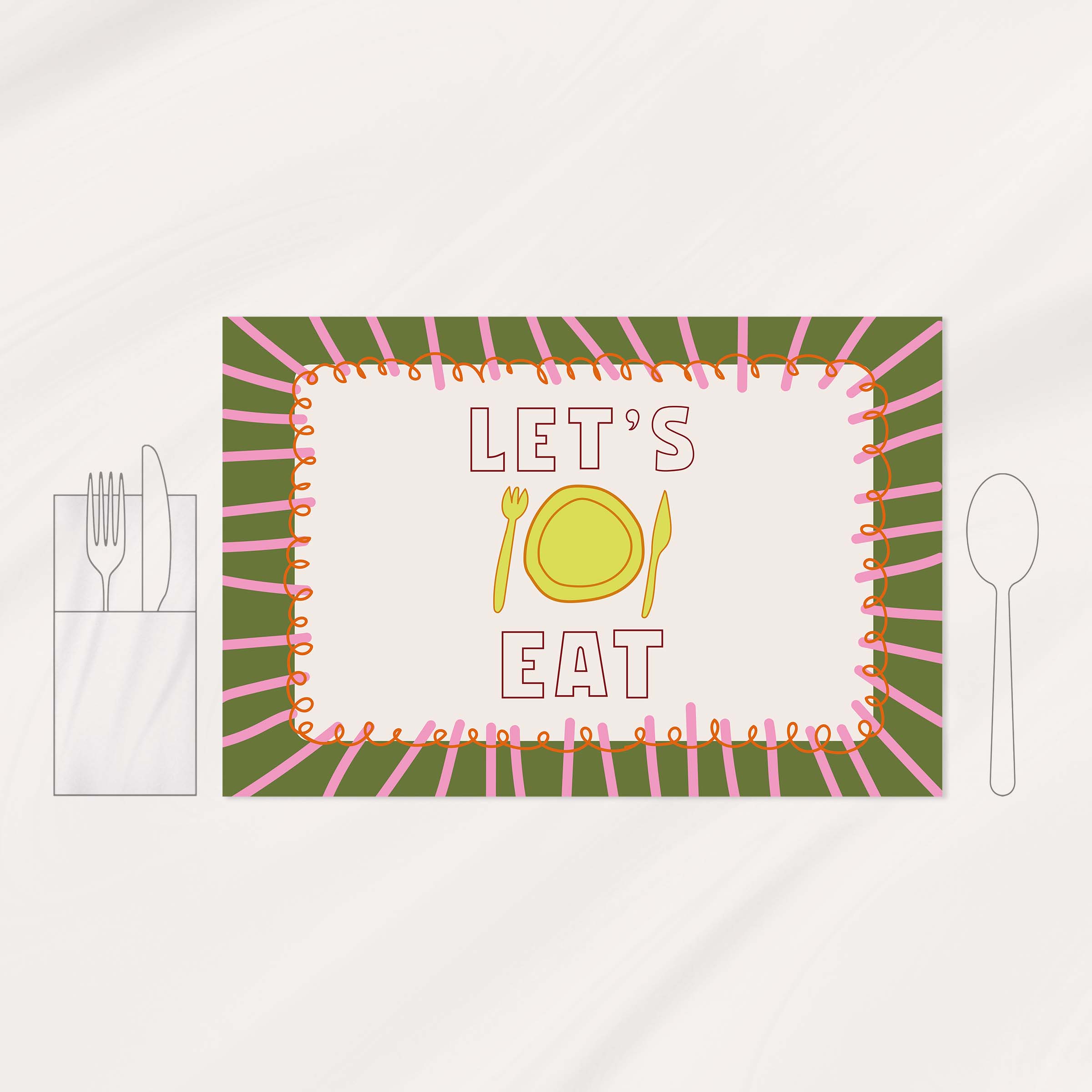 زیربشقابی پاپ آرت│Let's Eat 3 21a